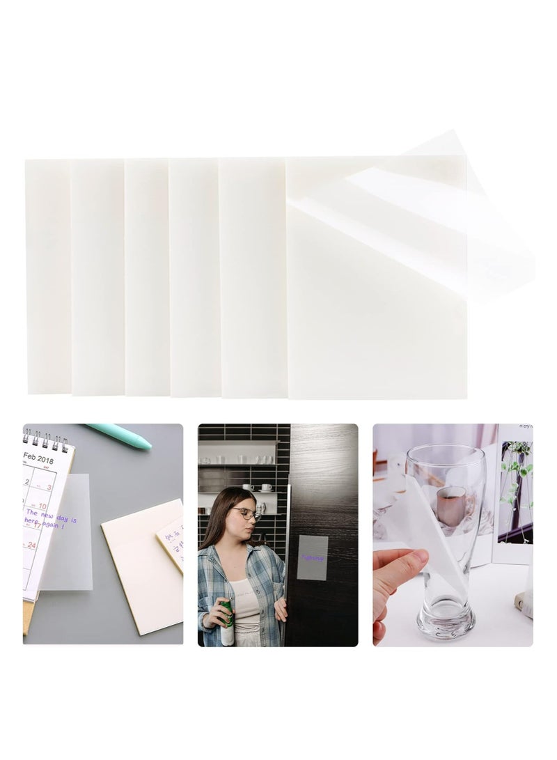 12 Packs 600 Sheets Transparent Sticky Notes Pads，Waterproof Self-Adhesive Memo Papers Memo Message Reminder - Image 5